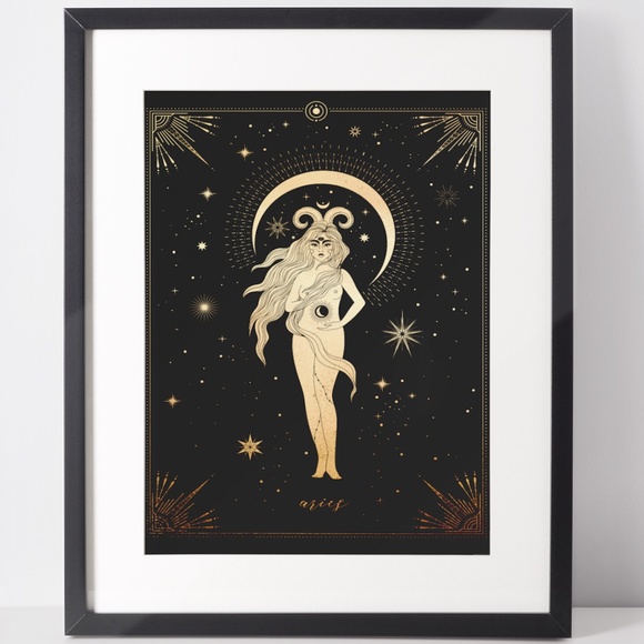 Other - Aries Wall Art Celestial Zodiac Print Poster Unframed